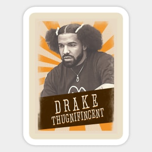 Vintage Aesthetic Drake Style Thugnifincent Sticker